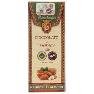 Modica chocolate with almonds