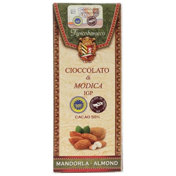 Modica chocolate with almonds