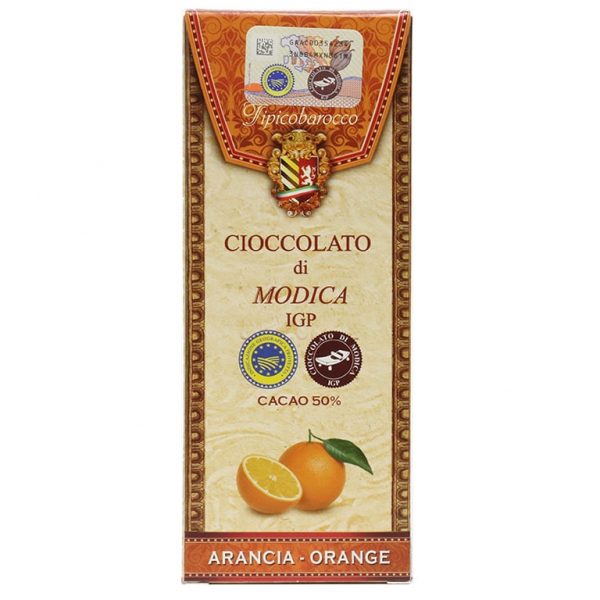 Modica chocolate with orange