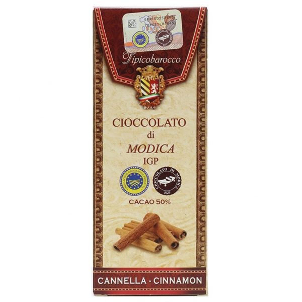 Modica chocolate with cinnamon