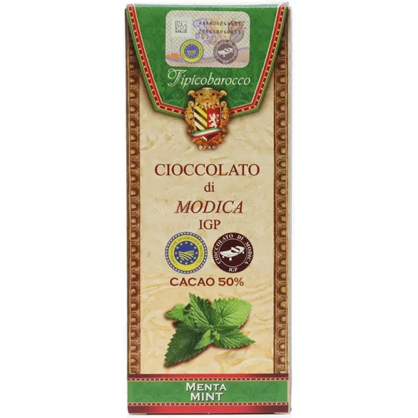 Modica chocolate with mint