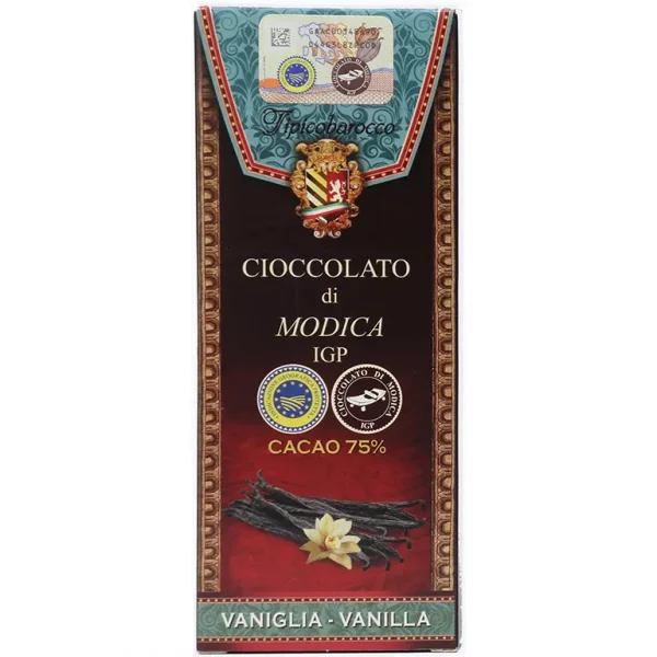 Modica Schokolade 75% mit Vanille