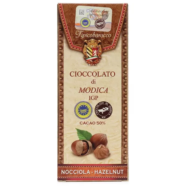 Modica chocolate with hazelnuts